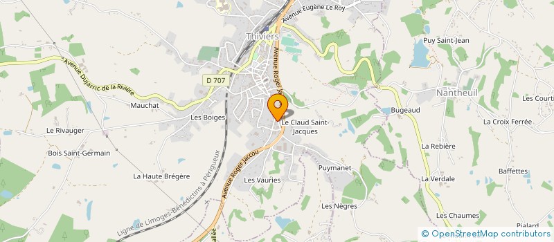 localisation de l'entreprise JACQUES DE COMPOSTELLE  THIVIERS