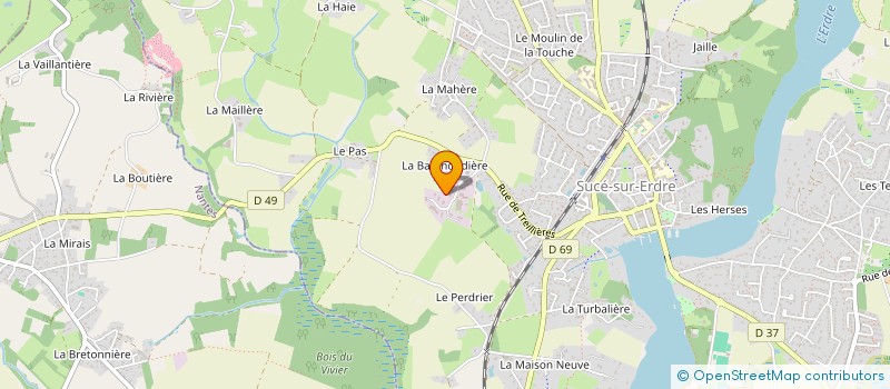 localisation de l'entreprise JACQUES DEPARDIEU PAYSAGE à SUCE-SUR-ERDRE