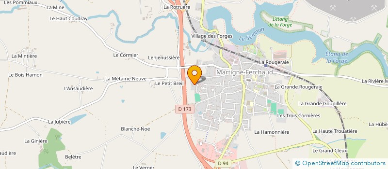 localisation de l'entreprise JACQUES FOUCAUD à MARTIGNE-FERCHAUD
