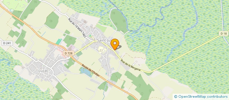 localisation de l'entreprise JACQUES GUERIN SARL  SAINT-JUST-LUZAC