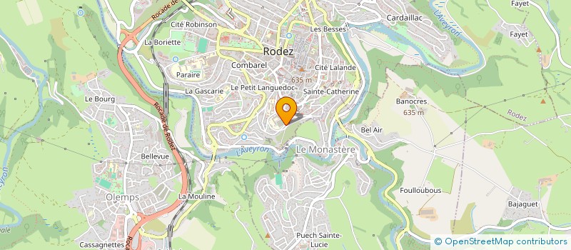 localisation de l'entreprise JACQUES LACOMBE ARCHITECTE  RODEZ