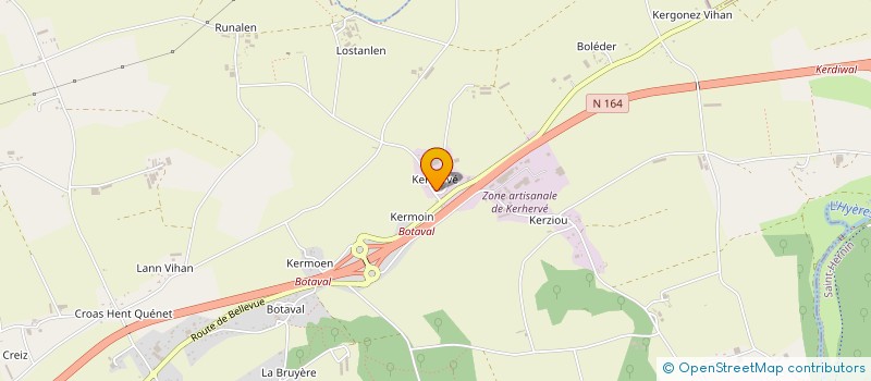 localisation de l'entreprise JACQUES LE BORGNE  CLEDEN-POHER