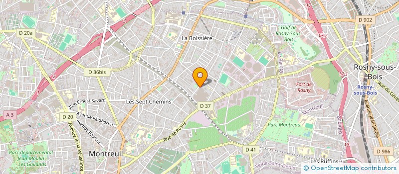 localisation de l'entreprise JACQUES MODE à MONTREUIL