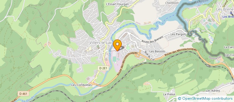 localisation de l'entreprise JACQUES REMONNAY NEGOCE à VILLERS-LE-LAC