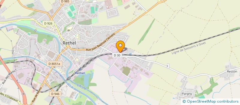 localisation de l'entreprise JACQUESON AUTOCARS  RETHEL