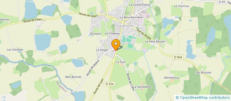 localisation de l'entreprise JACQUET AUTOMOBILES à CHALAMONT