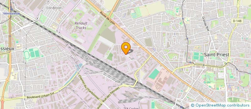 localisation de l'entreprise JACQUET LYON  ST PRIEST