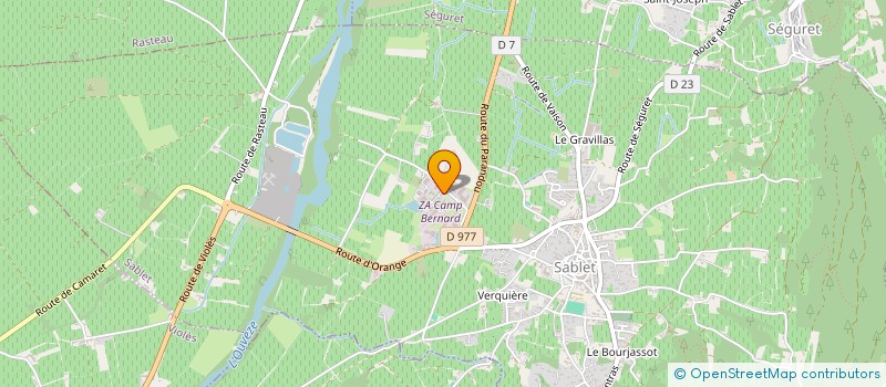 localisation de l'entreprise JACQUIER  SABLET