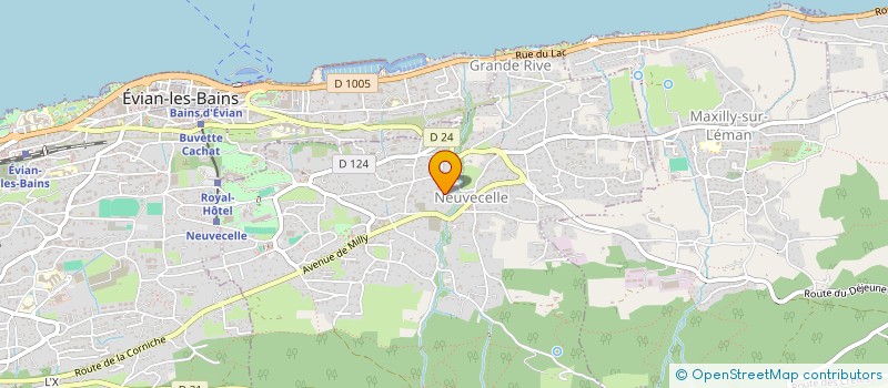 localisation de l'entreprise JACQUIER ATELIER CONCEPT ET PAYSAGE  NEUVECELLE