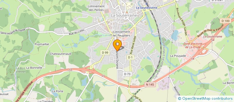 localisation de l'entreprise JACQUIER IMMOBILIER  LA SOUTERRAINE