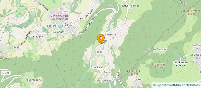 localisation de l'entreprise JACQUIER PISCINES ET WELLNESS  ORCIER