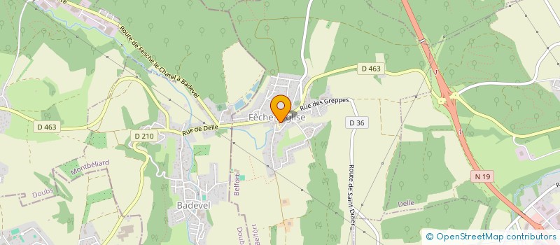 localisation de l'entreprise JACQUIER SERVICE à FECHE-L'EGLISE