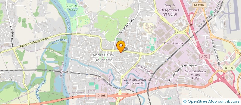 localisation de l'entreprise JACS  ANDREZIEUX-BOUTHEON