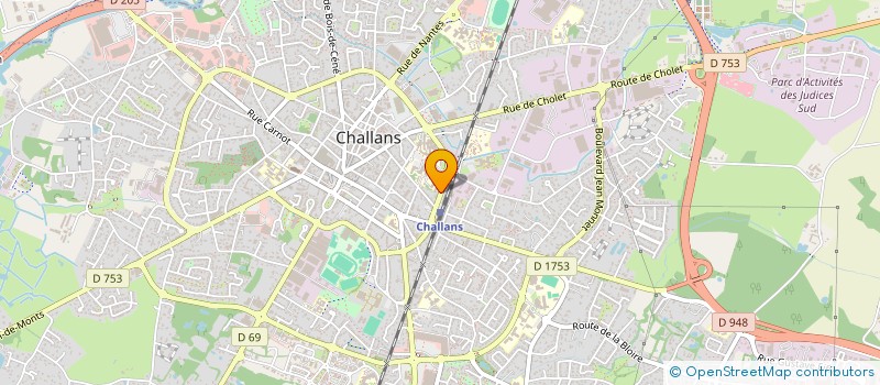 localisation de l'entreprise JACSY à CHALLANS