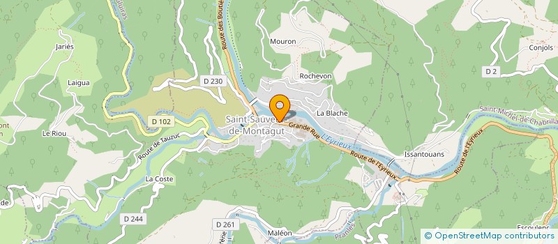 localisation de l'entreprise JAD  SAINT-SAUVEUR-DE-MONTAGUT