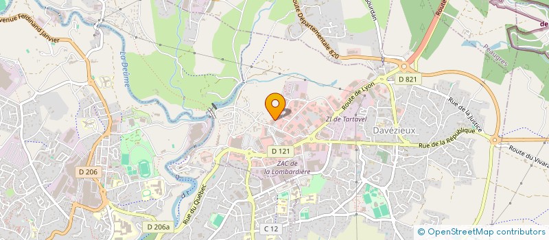 localisation de l'entreprise JAD à DAVEZIEUX
