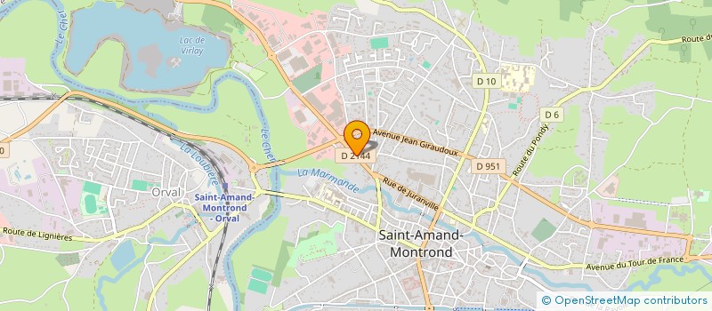 localisation de l'entreprise JADA à SAINT-AMAND-MONTROND