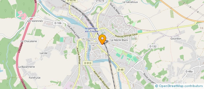localisation de l'entreprise JADAUTOMOBILES à ARGENTON-SUR-CREUSE