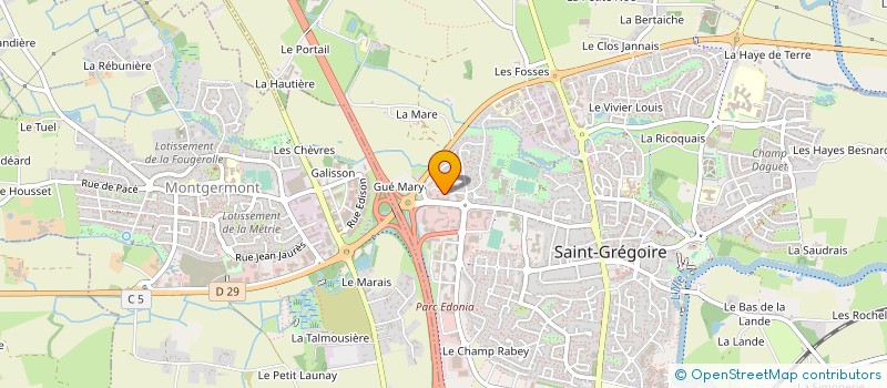 localisation de l'entreprise JADCO INVEST  SAINT-GREGOIRE