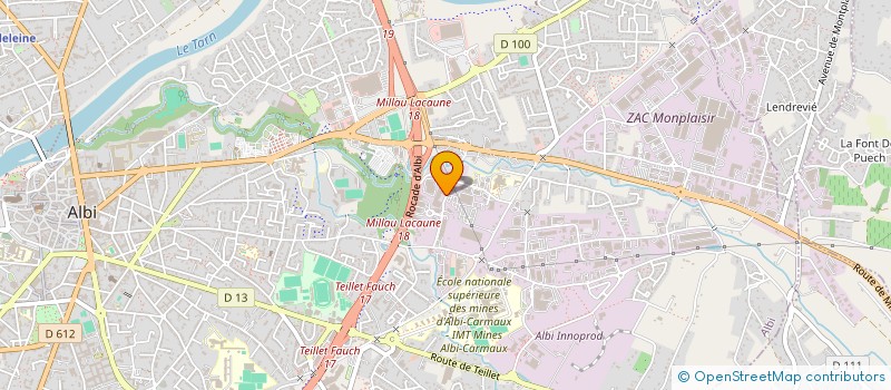 localisation de l'entreprise JADE  ALBI