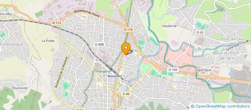 localisation de l'entreprise JADE à MAZAMET