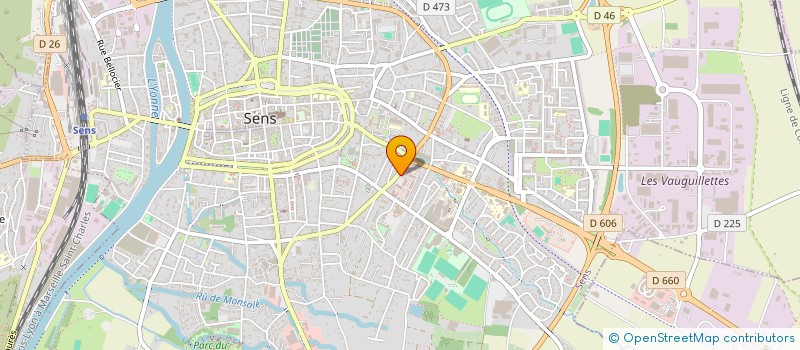 localisation de l'entreprise JADE. F à SENS