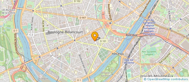 localisation de l'entreprise JADE PUBLICITE à BOULOGNE-BILLANCOURT
