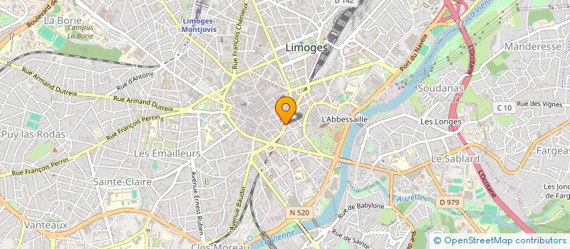 localisation de l'entreprise JADE SARL à LIMOGES