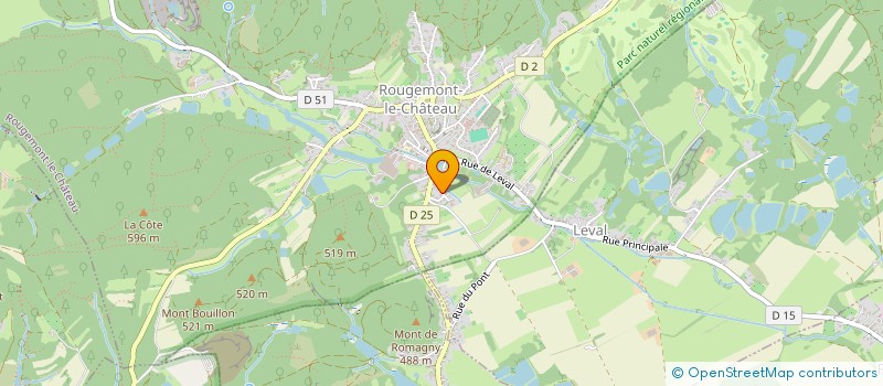localisation de l'entreprise JADEE à ROUGEMONT-LE-CHATEAU