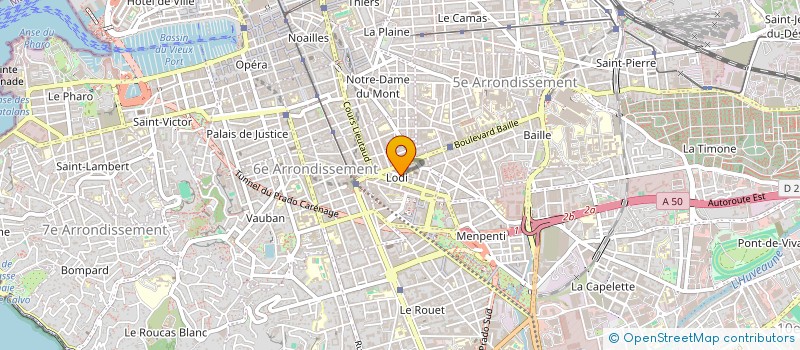 localisation de l'entreprise JADOT - DEVAUX - LAUDINET - PIDELLO à MARSEILLE
