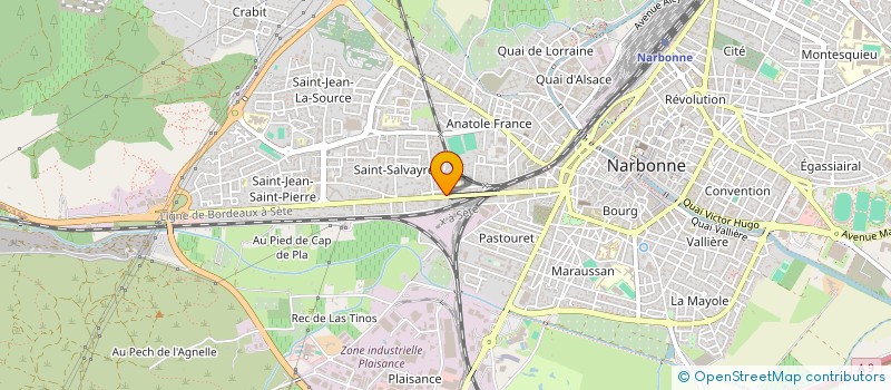 localisation de l'entreprise JAF AUTO à NARBONNE