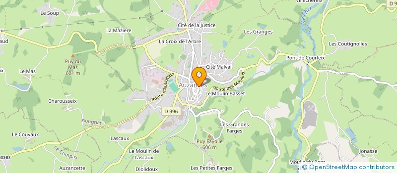 localisation de l'entreprise JAF IMMO à AUZANCES