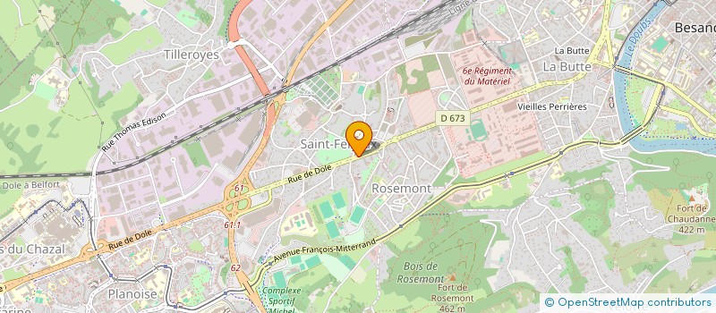 localisation de l'entreprise JAFAB à BESANCON