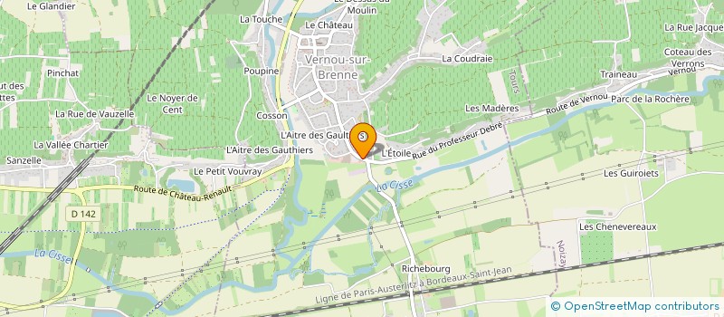 localisation de l'entreprise JAFED à VERNOU-SUR-BRENNE