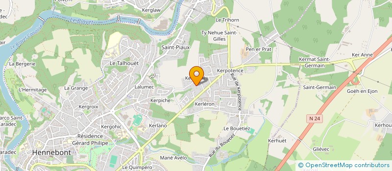 localisation de l'entreprise JAFFRENNOU BRIALIX  HENNEBONT