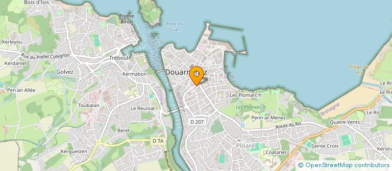 localisation de l'entreprise JAFFRY  DOUARNENEZ