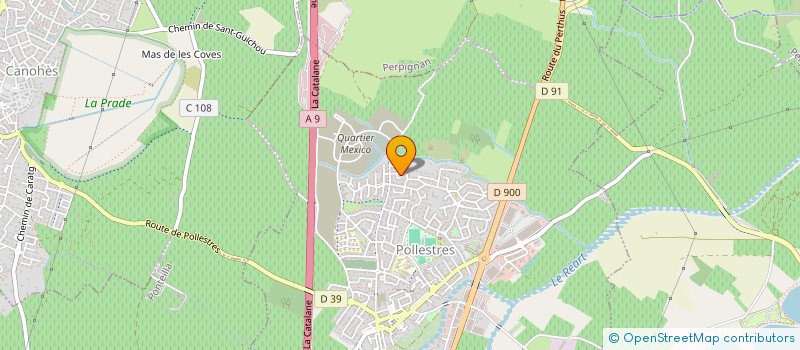 localisation de l'entreprise JAFONT  POLLESTRES