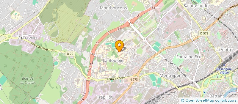 localisation de l'entreprise JAFRA à BESANCON