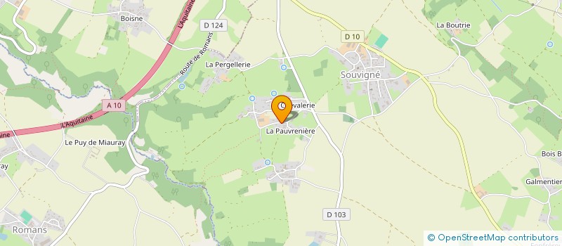 localisation de l'entreprise JAL à SOUVIGNE