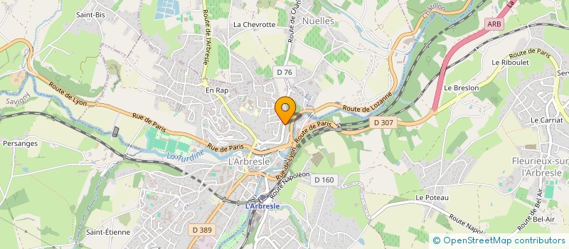 localisation de l'entreprise JAL  L'ARBRESLE