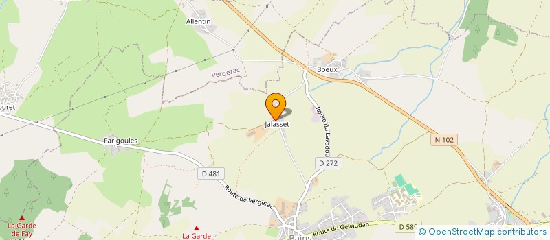localisation de l'entreprise JALASSET  BAINS