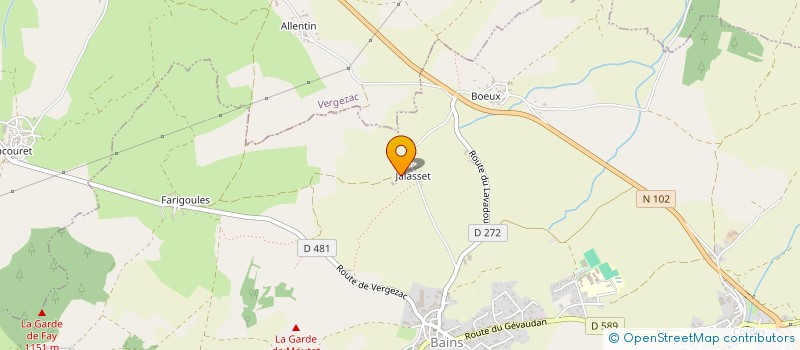 localisation de l'entreprise JALASSET ENERGIE  BAINS