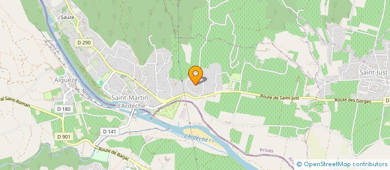 localisation de l'entreprise JALILUTE  SAINT MARTIN D'ARDECHE