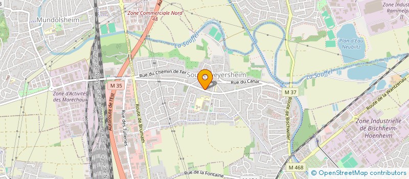 localisation de l'entreprise JALIS  SOUFFELWEYERSHEIM