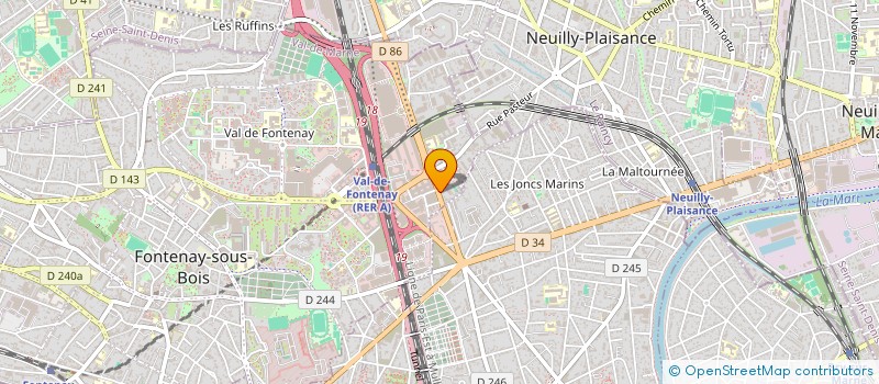 localisation de l'entreprise JALLY à FONTENAY-SOUS-BOIS