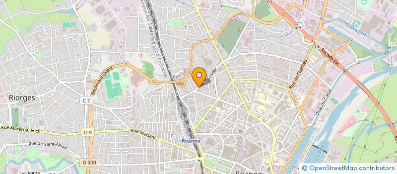 localisation de l'entreprise JALON - TOUS ENSEMBLE  ROANNE