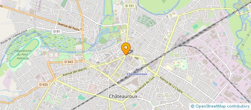 localisation de l'entreprise JAM à CHATEAUROUX