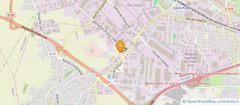 localisation de l'entreprise JAM à CORBAS