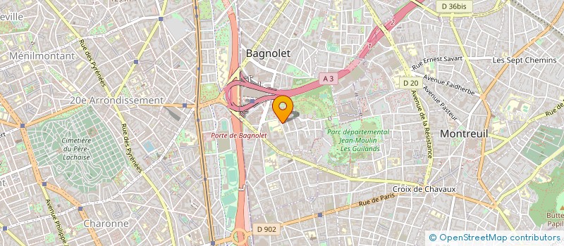 localisation de l'entreprise JAM  BAGNOLET