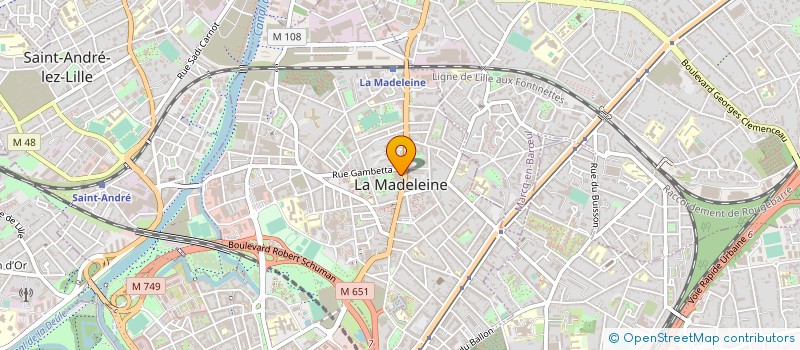 localisation de l'entreprise JAM à LA MADELEINE